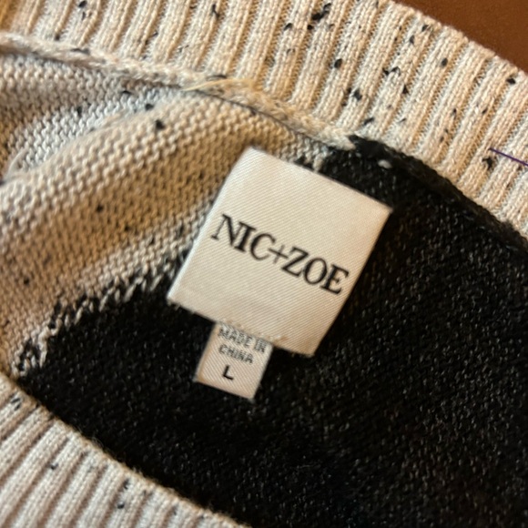 NIC+ZOE Black and Grey Sweater - Picture 3 of 3